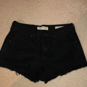 high rise Bullhead Denim Company black jean shorts